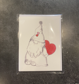 Nadine Bresina Valentine Gnome Greeting Card