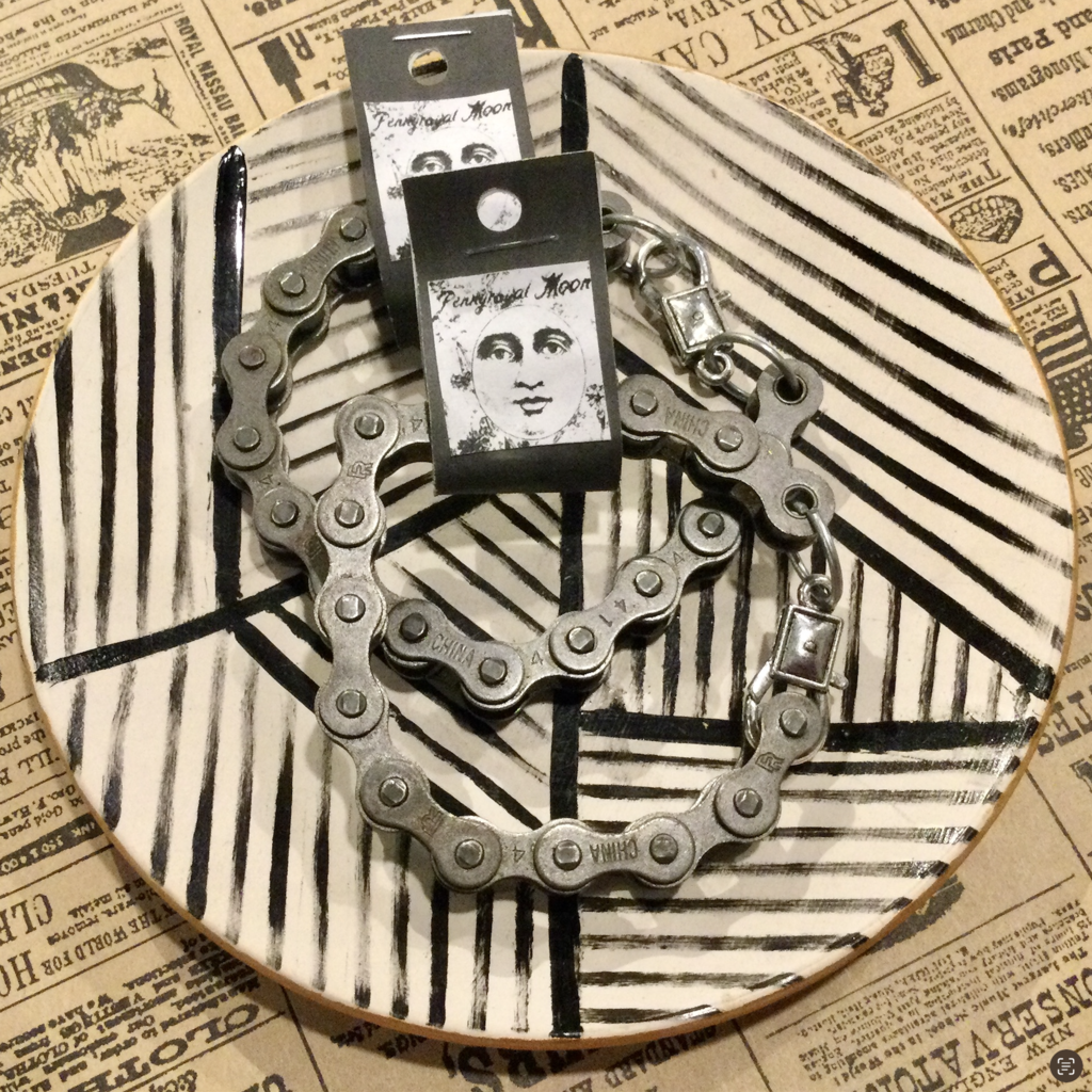 Pennyroyal Moon Bike Chain Bracelet