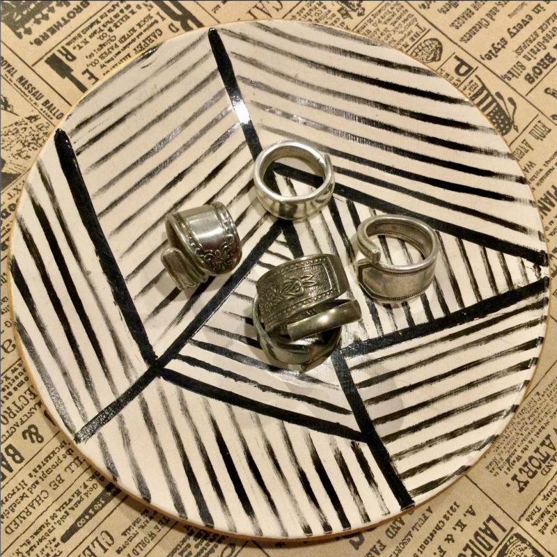 Pennyroyal Moon Silverware Ring