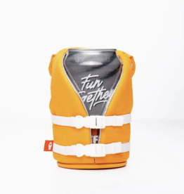Puffin Drinkware Beverage Koozie Life Vest - Apricot