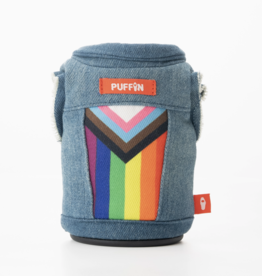 Puffin Drinkware Beverage Koozie Denim Vest - Pride