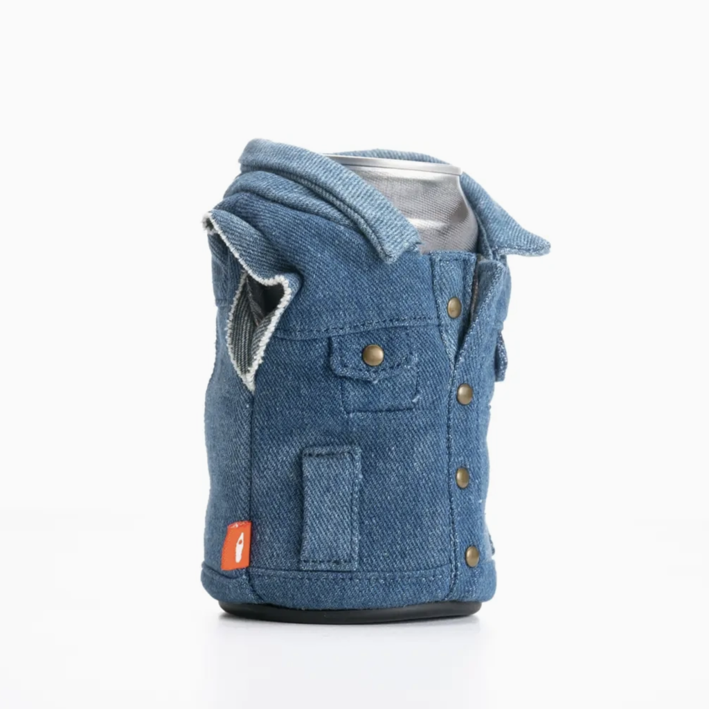 Puffin Drinkware Beverage Koozie Denim Vest - Pride