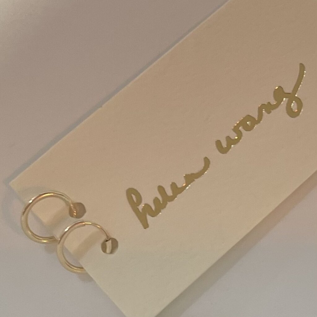 Helen Wang Jewelry Earrings - Tiny Gold Hoops