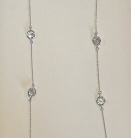 Helen Wang Jewelry Necklace - Sterling Silver Bezel CZ