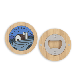 Daisy Mae Designs Wisconsin Farm Magnetic Bottle Opener