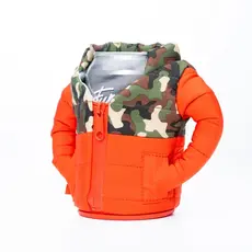 Puffin Drinkware Beverage Koozie Puffy - Puffin Red/Woodsy Camo