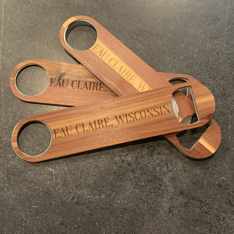 Woodchuck Wood Bottle Opener-Eau Claire (Cedar)