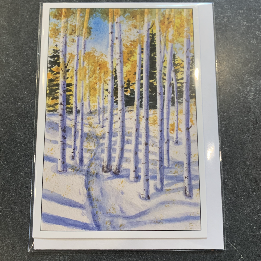 Amy Beidleman Fall Trees in Snow Greeting Card