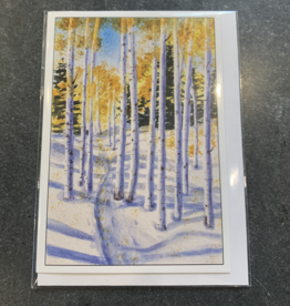 Amy Beidleman Fall Trees in Snow Greeting Card