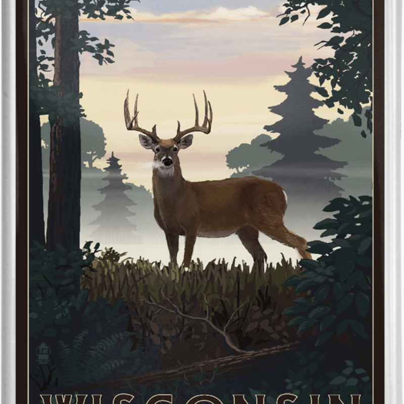 Volume One Magnet - Wisconsin, Deer & Sunrise