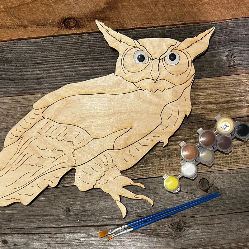 DIY Paint Kit: Great Horned Owl