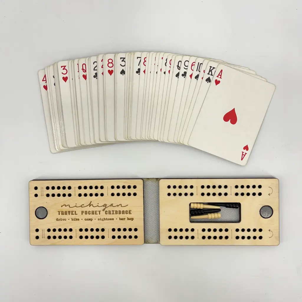 Makery Maven Co WI Travel Size Pocket Cribbage Board