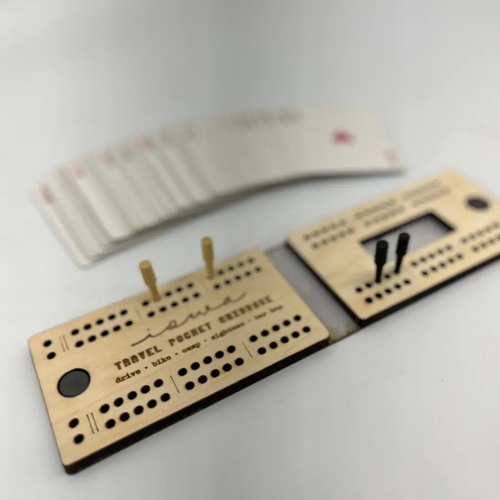 Makery Maven Co WI Travel Size Pocket Cribbage Board