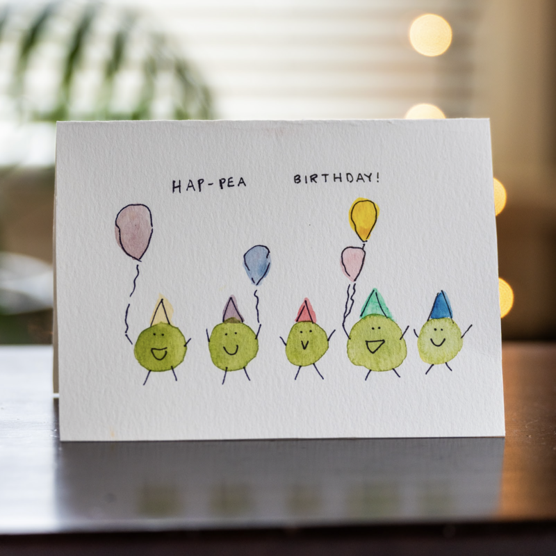HAP-PEA BIRTHDAY! Greeting Card