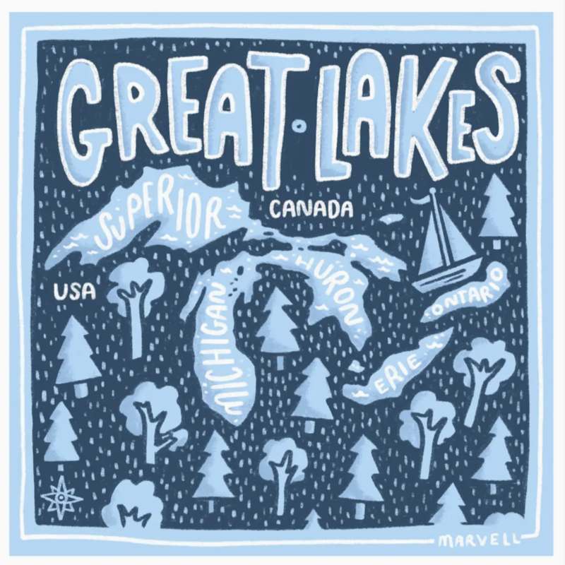 Lauren Marvell Great Lakes Print