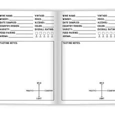 Justin Ryan Books Wine Log Book - Two 20-page books
