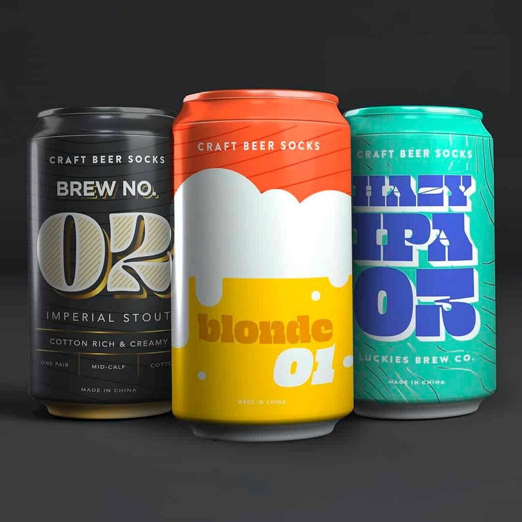 SUCK UK Craft Socks Hazy IPA (Orange)