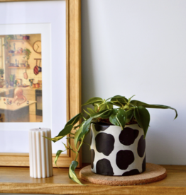 LindaMakess Handpainted Cow Planter 6 in