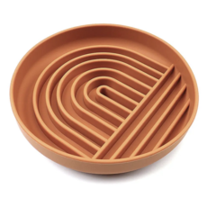 Rainbow Silicone Slow Feeder Lick Mat w/ Suction - Terracota