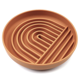 Rainbow Silicone Slow Feeder Lick Mat w/ Suction - Terracota