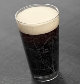 Well Told Wholesale Pint Glass - Eau Claire Map