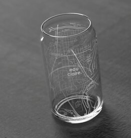 Volume One Wisconsin Map Can Glass (16 oz.)