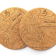 Eau Claire Cork Coasters - Set of 2