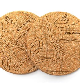 Eau Claire Cork Coasters - Set of 2