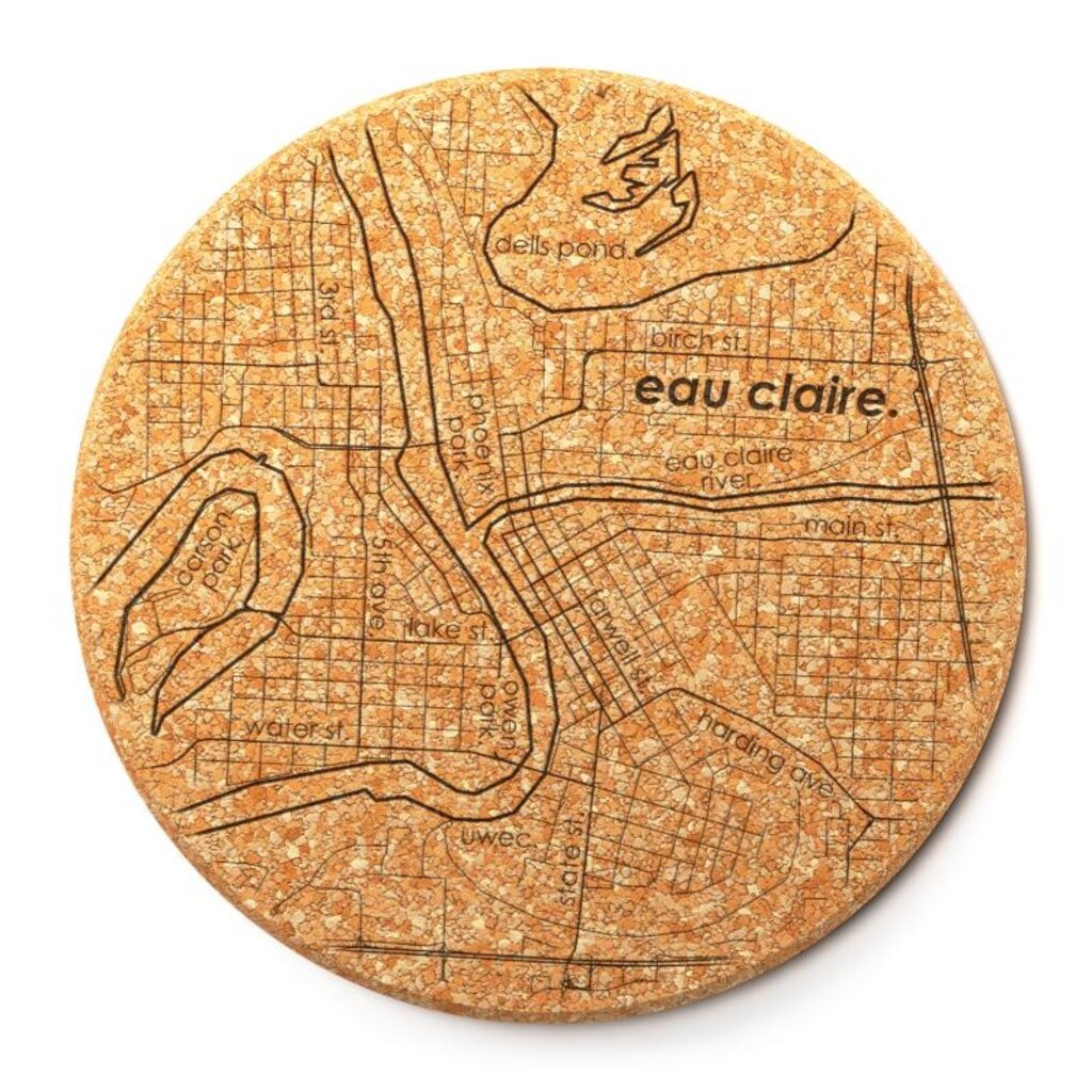Well Told Wholesale Eau Claire Cork Coasters - Set of 2