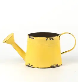 Home Kreation By KK Lemon Yellow Oval Watering Can Planter