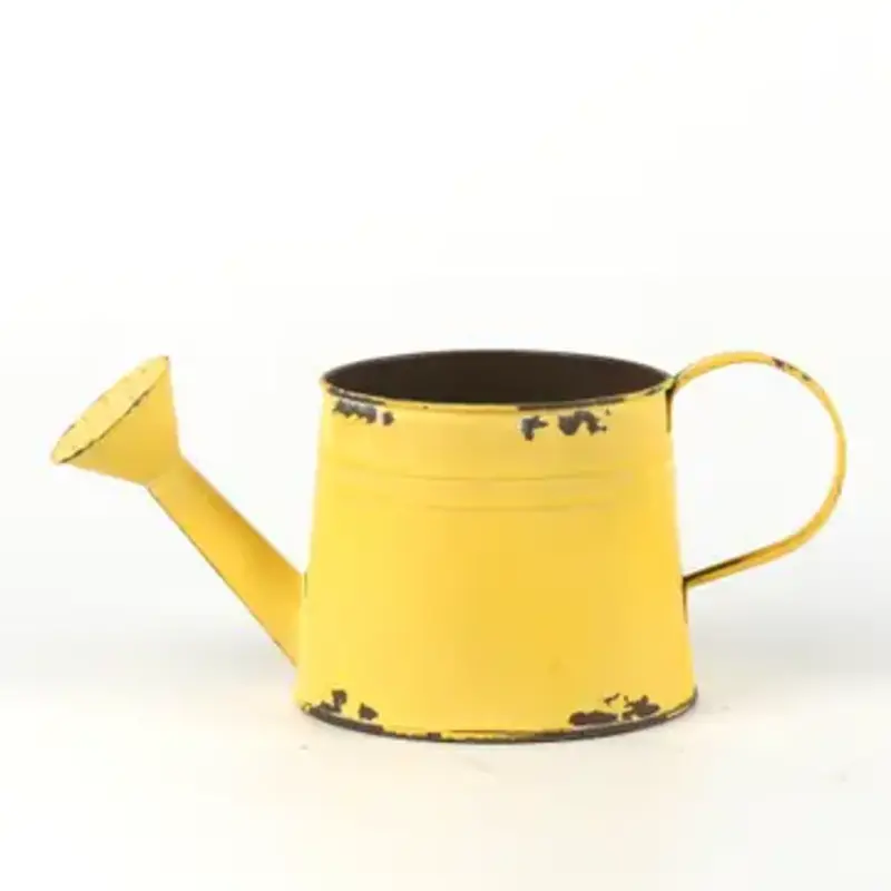 Home Kreation By KK Lemon Yellow Oval Watering Can Planter