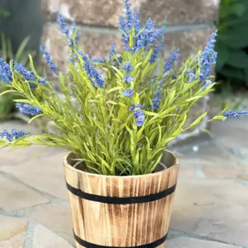 Wooden Barrel Planter