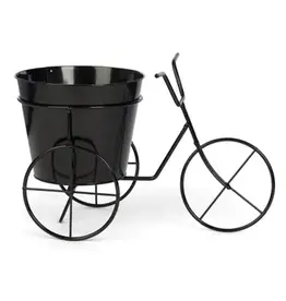 Metal Bike Planter Black