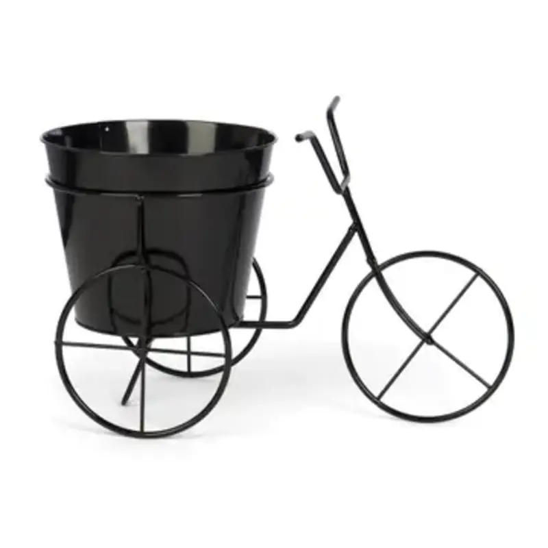Metal Bike Planter Black