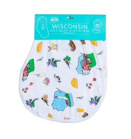 Little Hometown Wisconsin Baby Burp Cloth & Bib