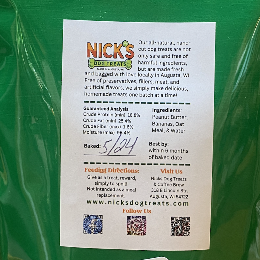 Nick's Dog Treats Nick's Dog Treats - Peanut Butter Banana