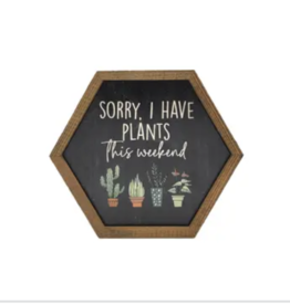 Driftless Studios Hexagon Garden Sign - Sorry, I have Plants