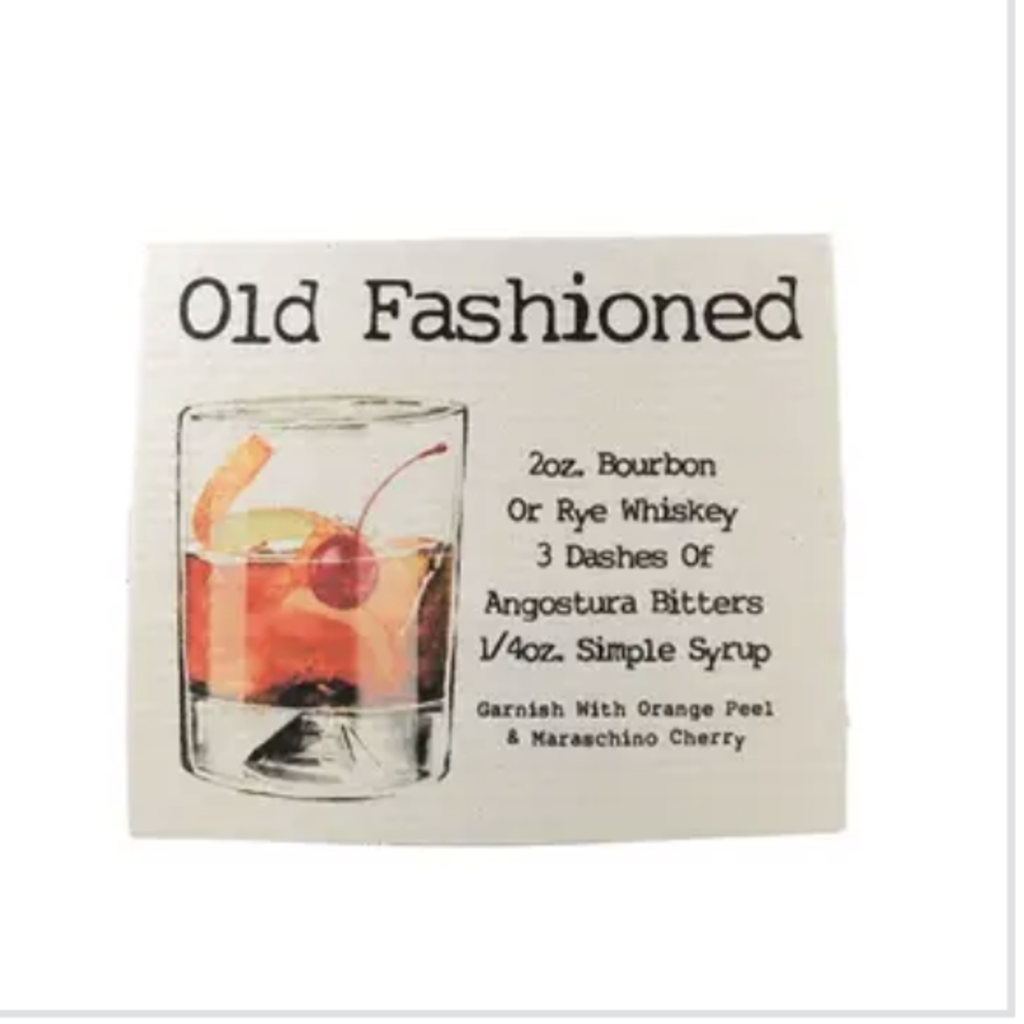 Driftless Studios Swedish dishcloth - Old Fashioned Bar Towel