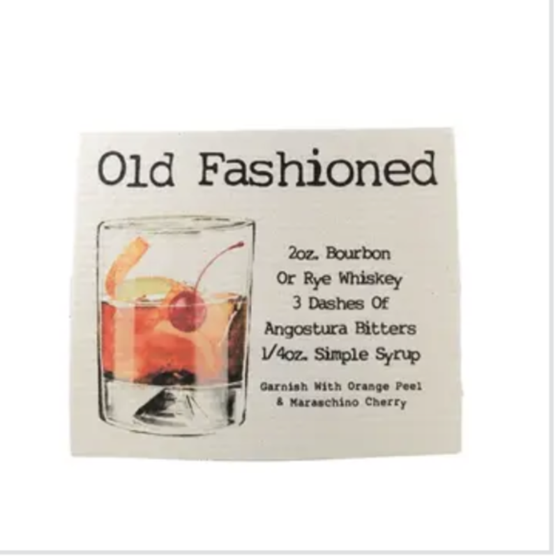 Swedish dishcloth - Old Fashioned Bar Towel