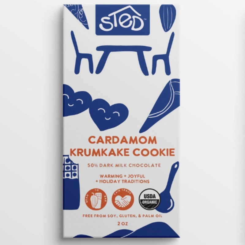 Sted Foods Sted - Cardamom Krumkake Cookie