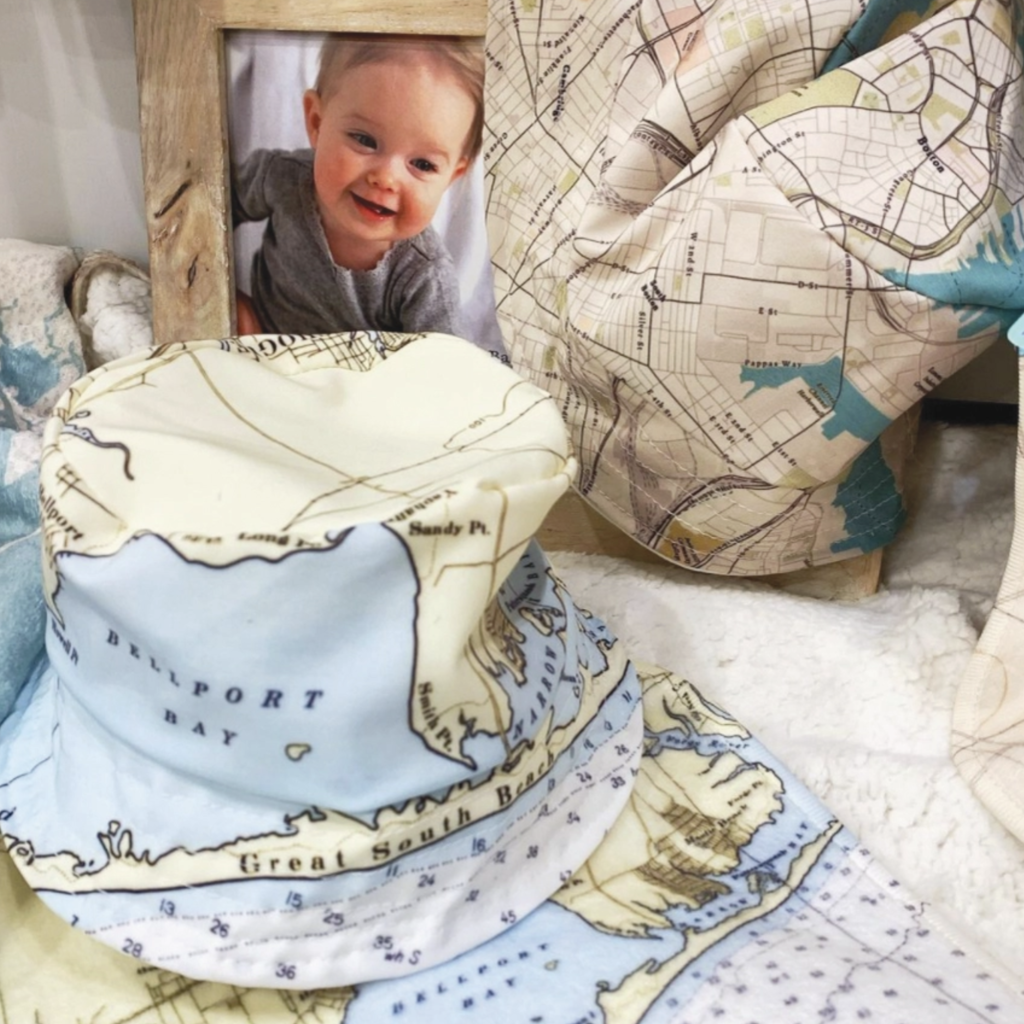 Tribes Maritime Baby Bucket Hat - Eau Claire Map