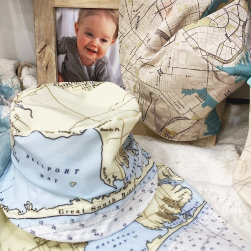 Maritime Tribes Baby Bucket Hat - Eau Claire Map