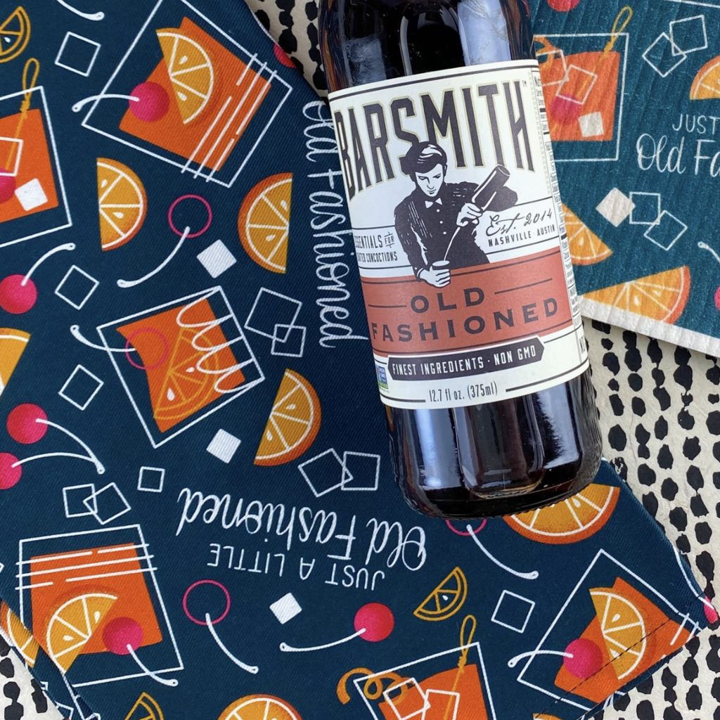 Pixel & Stitch Canvas Tea Towel - Just A little Old Fashioned Cotton