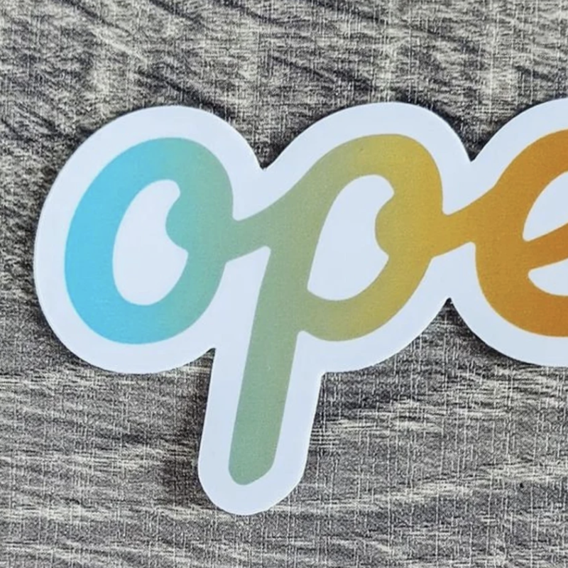 Fox and Felicity Sticker-Ope Cursive