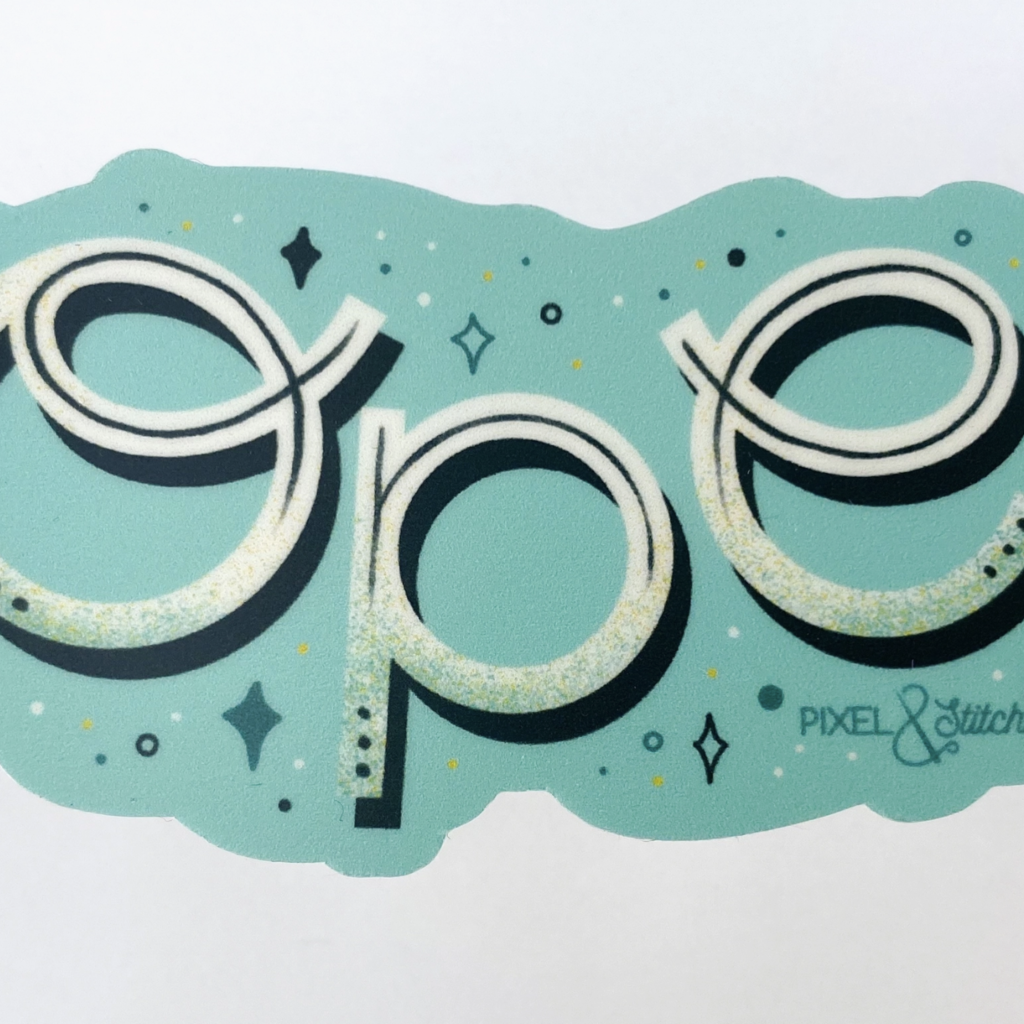 Pixel & Stitch Sticker - Ope 3" Vinyl