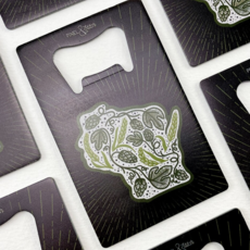 Pixel & Stitch My Hoppy Place Wisconsin Metal Bottle Opener