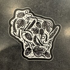 Pixel & Stitch Sticker - My Hoppy Place WI  3" Vinyl