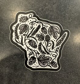 Pixel & Stitch Sticker - My Hoppy Place WI  3" Vinyl