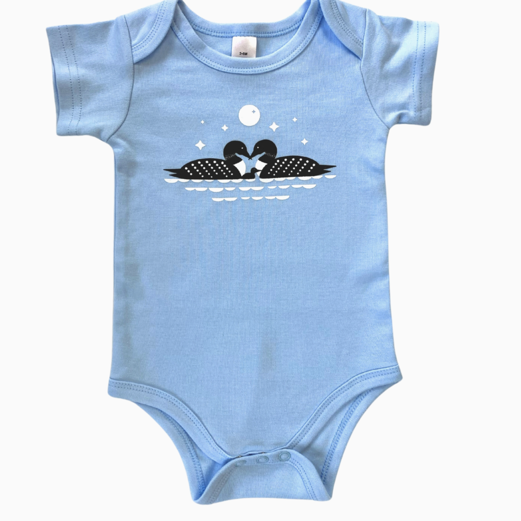 Sweetpea & Co. Loon Family Baby Onesie 6-12 M