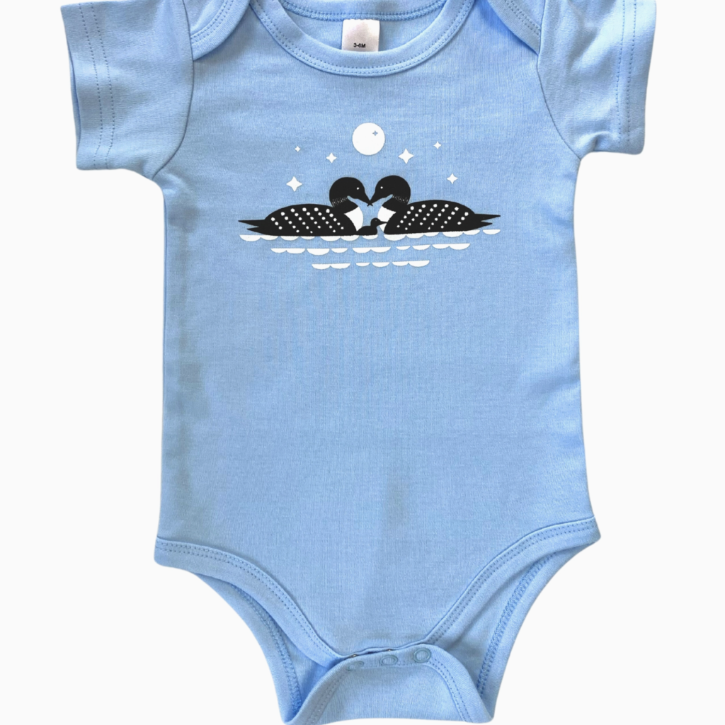 Sweetpea & Co. Loon Family Baby Onesie  0-3 M